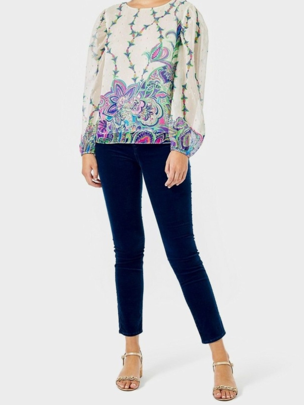 Lilly Pulitzer Women Ivory/multicolor Miriam Silk Top